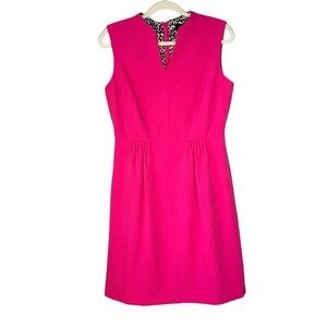 Tahari Arthur S. Levine hot pink pinch pleated sleeveless dress. Size 8‎
